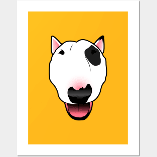 Bull Terrier Face Posters and Art